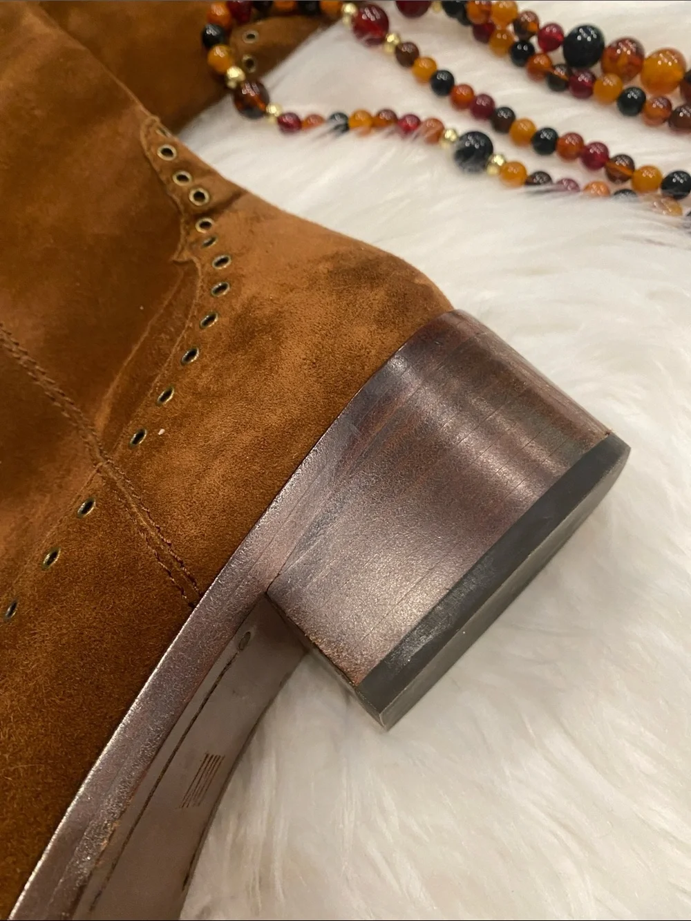 Frye Chestnut Brown Suede Over-the-Knee Western Boots